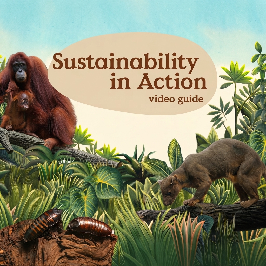 Video Guide - Sustainability in Action (Orangutan Island, Fragile Forest, Fossa Exhibit)
