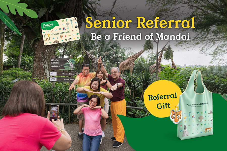 Double the Huat with FOM Seniors Special! Be a Friend of Mandai. S$88 (U.P. $235).