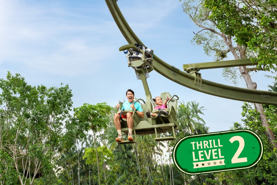 Image of Father and Daughter on Canopy Glider