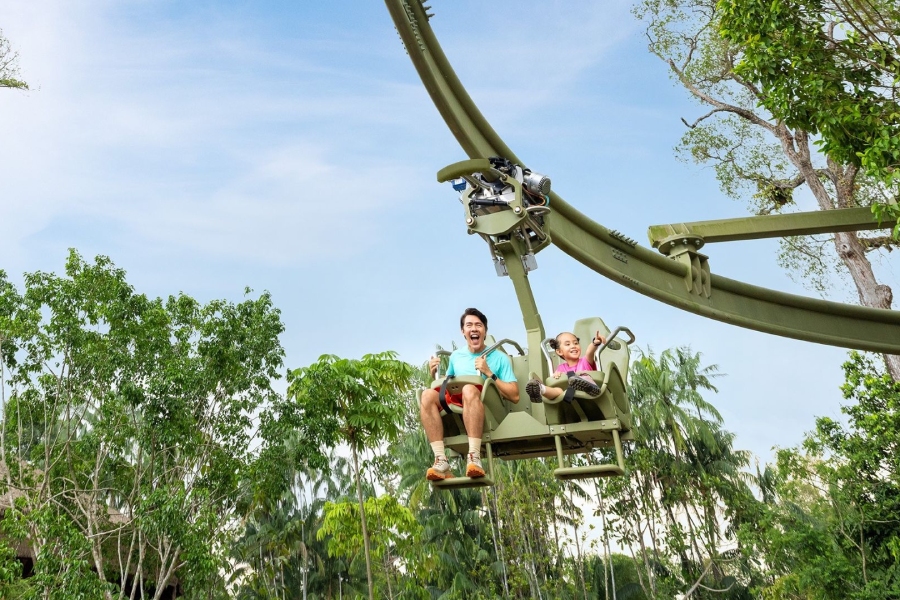 Image of Father and Daughter on Canopy Glider
