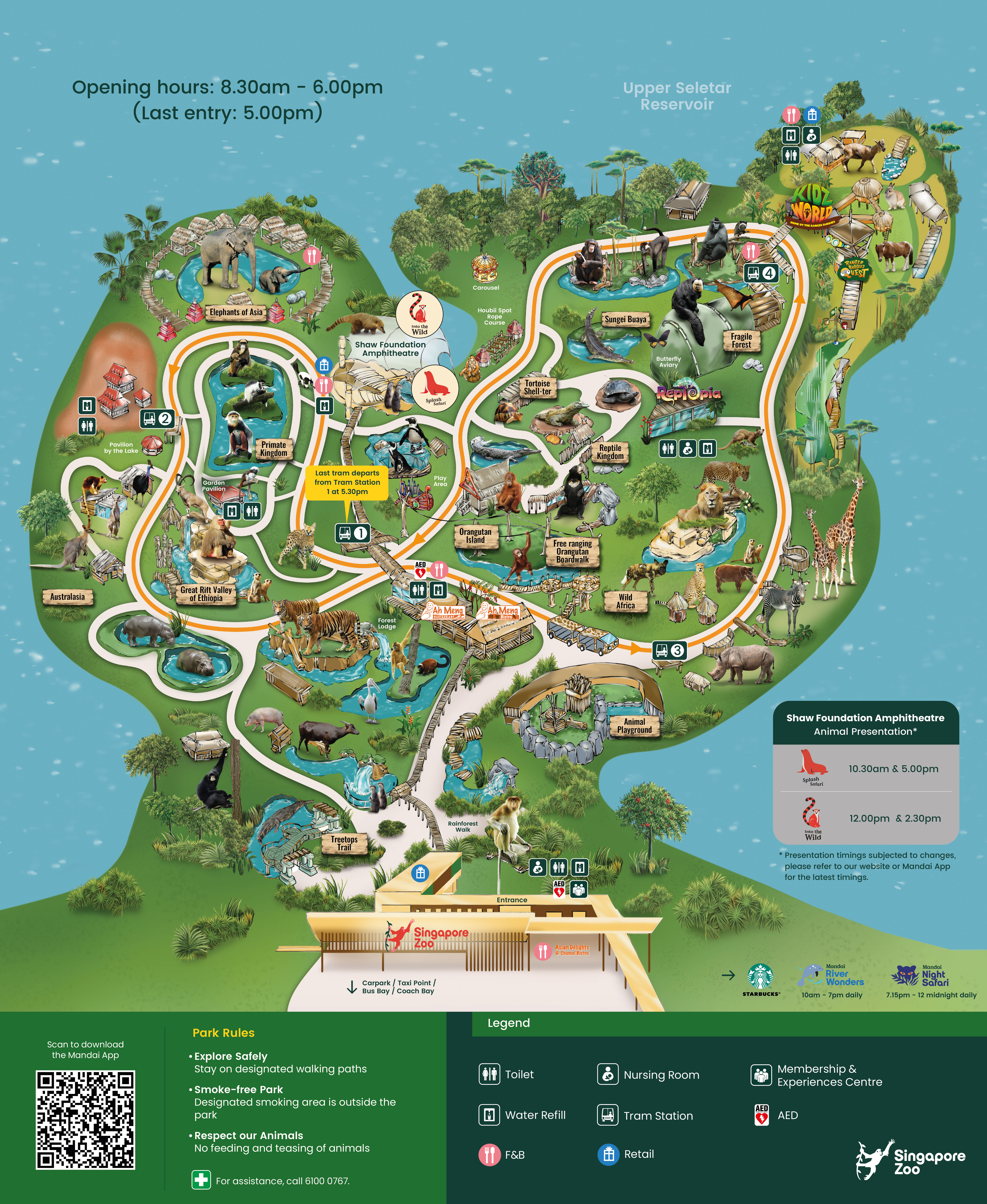 Singapore Zoo Park Map