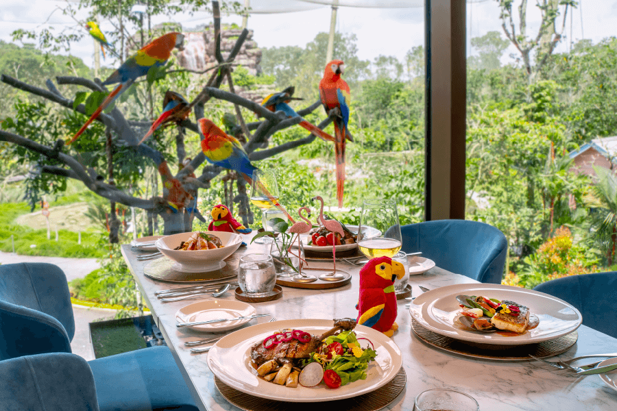 Lunch in the Wild overlooking Hong Leong Foundation Crimson Wetlands at Bird Paradise
