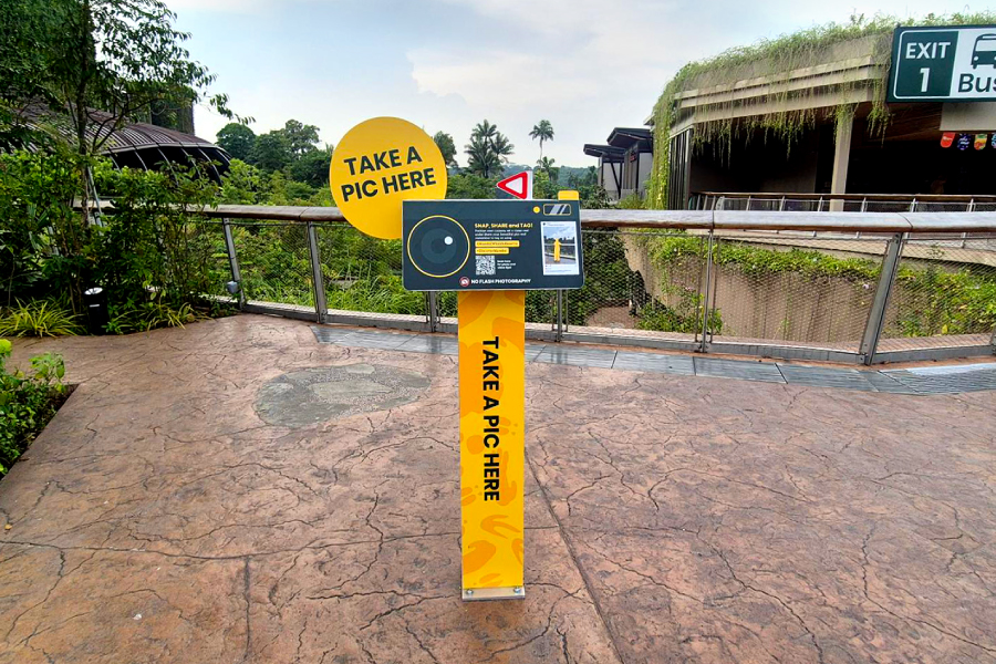 Selfie station at Mandai Wildlife EAST